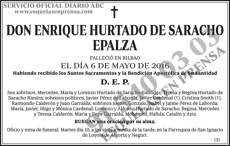 Enrique Hurtado de Saracho Epalza